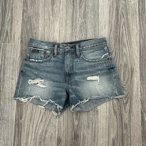 Polo light wash jean shorts
